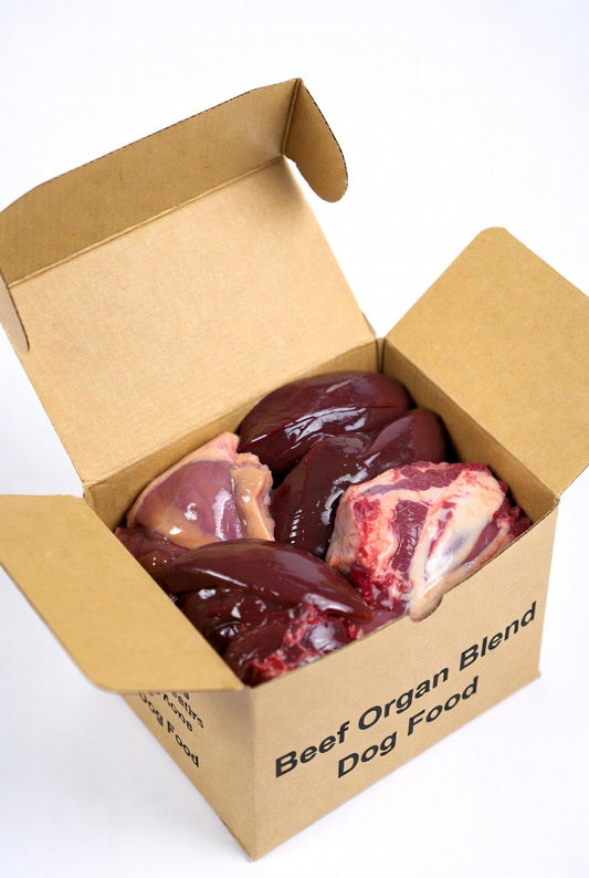 40 Pound Case- 20 Individual 2 Pound Bags of Raw Beef Organ Blend